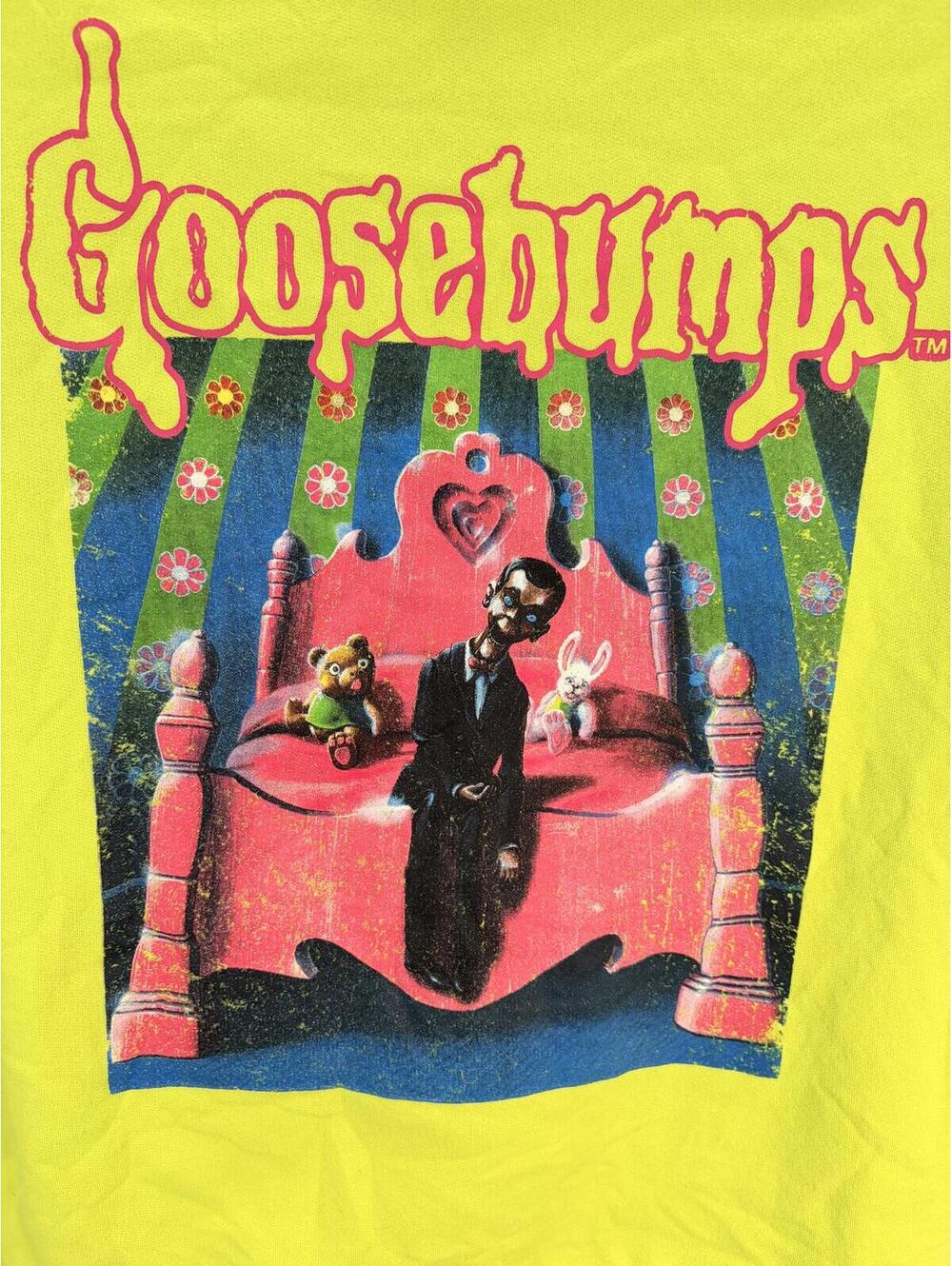 Goosebumps‎ S/CH/P Neon Green Graphic Crewneck Sweatshirt Vintage Style - Picture 2 of 6